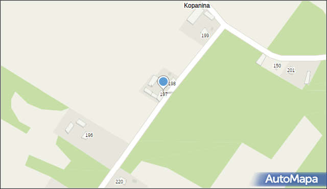 Linów, Linów, 197, mapa Linów