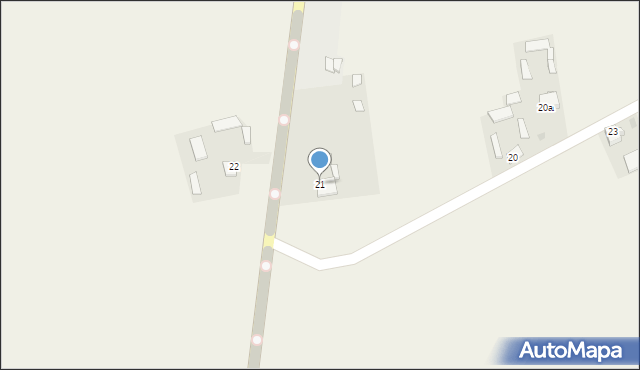 Linów, Linów, 21, mapa Linów