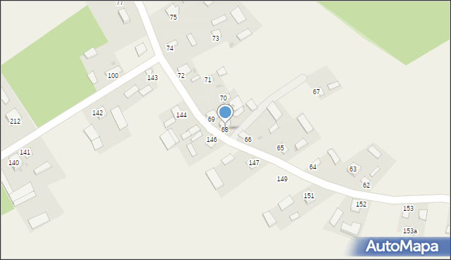 Linów, Linów, 68, mapa Linów