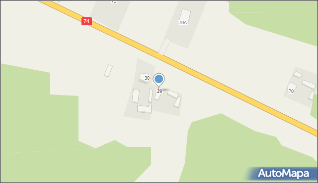 Linów-Kolonia, Linów-Kolonia, 29, mapa Linów-Kolonia