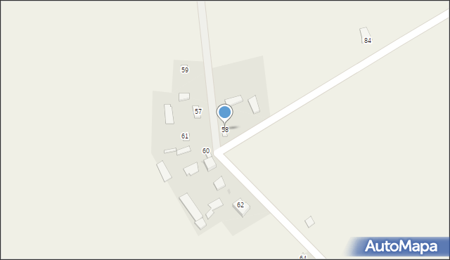 Linów-Kolonia, Linów-Kolonia, 58, mapa Linów-Kolonia