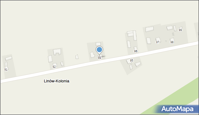 Linów-Kolonia, Linów-Kolonia, 94, mapa Linów-Kolonia