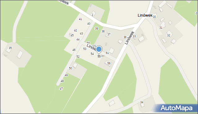 Linówek, Linówek, 55, mapa Linówek