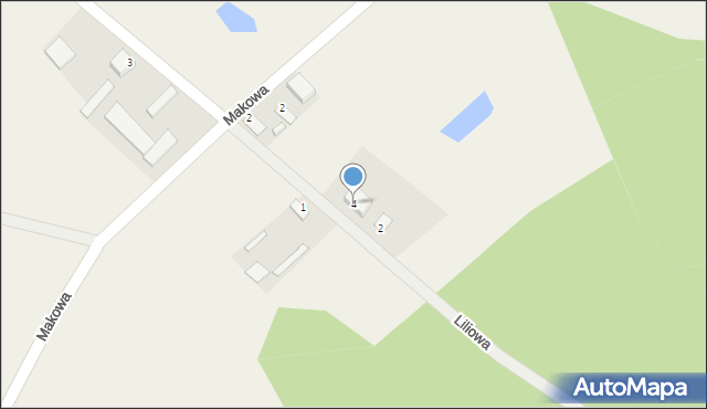 Linowiec, Liliowa, 4, mapa Linowiec