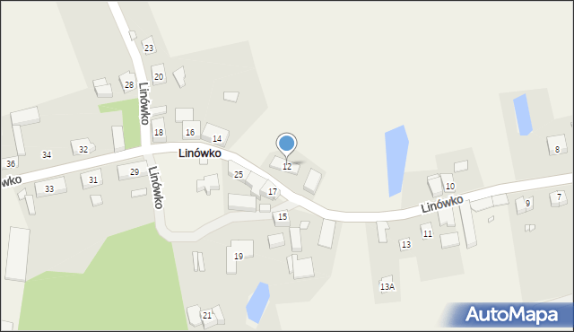 Linówko, Linówko, 12, mapa Linówko