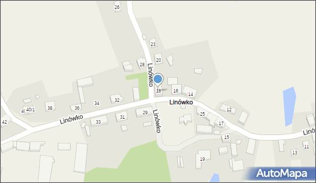 Linówko, Linówko, 18, mapa Linówko