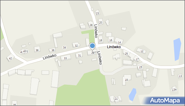 Linówko, Linówko, 29, mapa Linówko