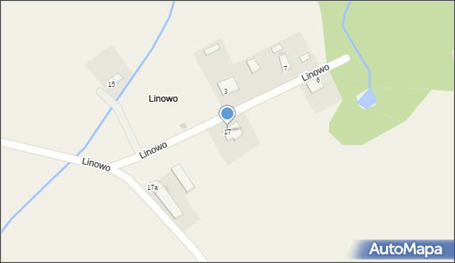 Linowo, Linowo, 17, mapa Linowo