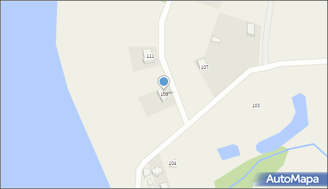 Linowo, Linowo, 109, mapa Linowo