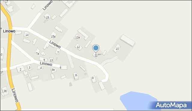 Linowo, Linowo, 11, mapa Linowo