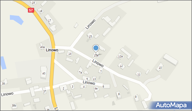 Linowo, Linowo, 15a, mapa Linowo