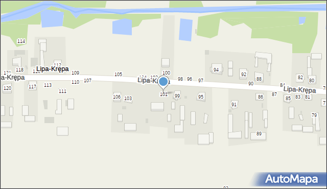 Lipa-Krępa, Lipa-Krępa, 101, mapa Lipa-Krępa