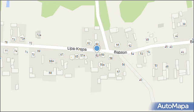 Lipa-Krępa, Lipa-Krępa, 61, mapa Lipa-Krępa