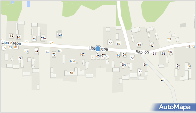 Lipa-Krępa, Lipa-Krępa, 65, mapa Lipa-Krępa