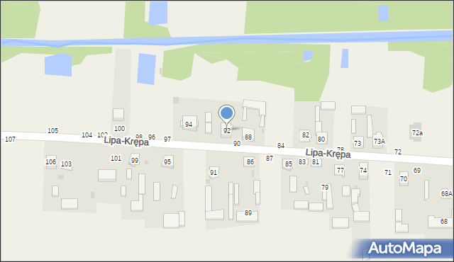 Lipa-Krępa, Lipa-Krępa, 92, mapa Lipa-Krępa