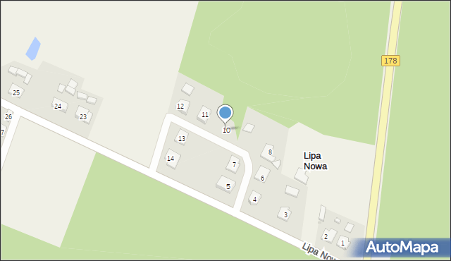Lipa Nowa, Lipa Nowa, 10, mapa Lipa Nowa