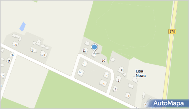 Lipa Nowa, Lipa Nowa, 11, mapa Lipa Nowa