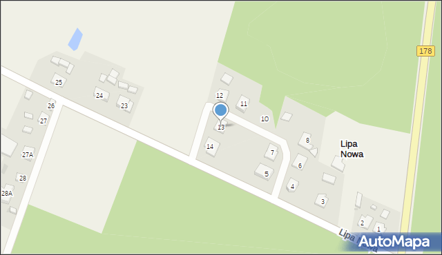 Lipa Nowa, Lipa Nowa, 13, mapa Lipa Nowa