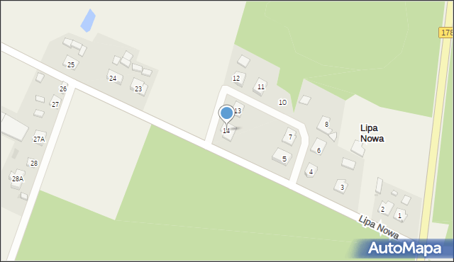 Lipa Nowa, Lipa Nowa, 14, mapa Lipa Nowa
