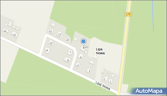 Lipa Nowa, Lipa Nowa, 8, mapa Lipa Nowa
