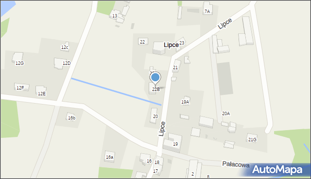 Lipce, Lipce, 22B, mapa Lipce