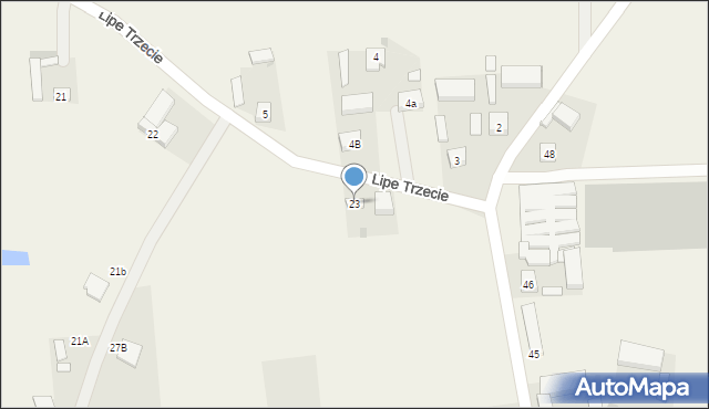 Lipe Trzecie, Lipe Trzecie, 23, mapa Lipe Trzecie
