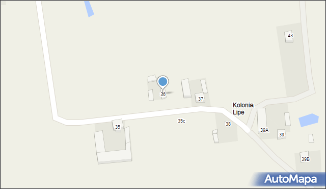 Lipe Trzecie, Lipe Trzecie, 36, mapa Lipe Trzecie