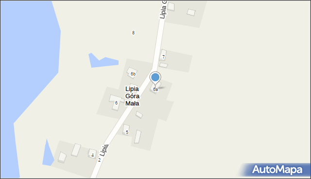 Lipia Góra Mała, Lipia Góra Mała, 6a, mapa Lipia Góra Mała