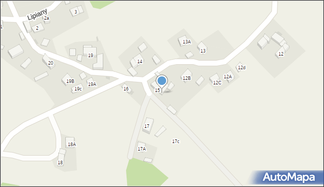 Lipiany, Lipiany, 15A, mapa Lipiany