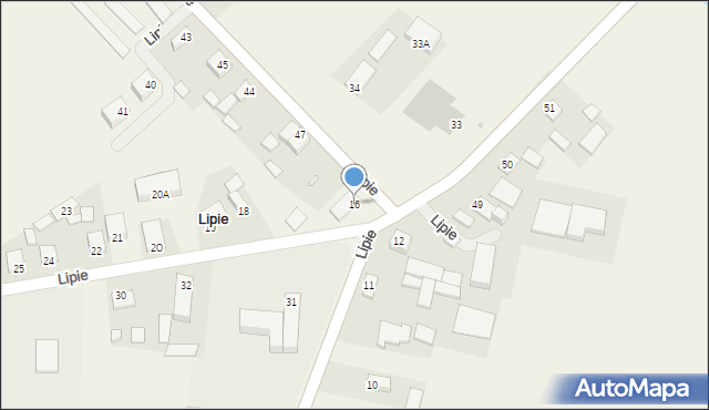 Lipie, Lipie, 16, mapa Lipie