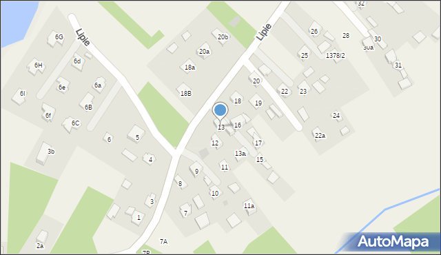 Lipie, Lipie, 13, mapa Lipie