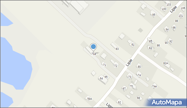 Lipie, Lipie, 71a, mapa Lipie