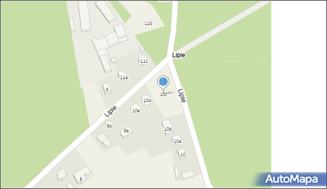 Lipie, Lipie, 10c, mapa Lipie