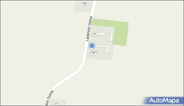 Lipienice Dolne, Lipienice Dolne, 77A, mapa Lipienice Dolne