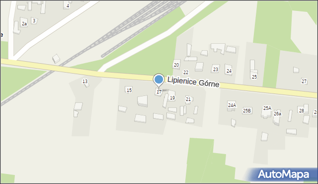 Lipienice Górne, Lipienice Górne, 17, mapa Lipienice Górne