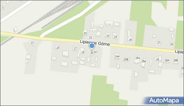 Lipienice Górne, Lipienice Górne, 21, mapa Lipienice Górne