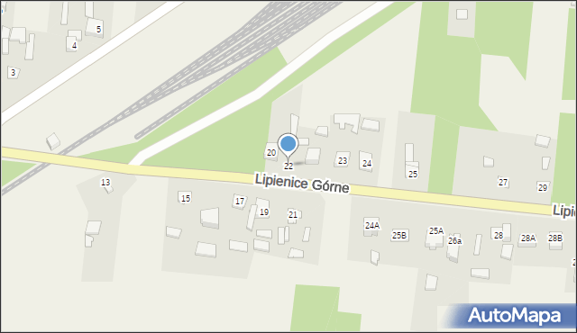 Lipienice Górne, Lipienice Górne, 22, mapa Lipienice Górne