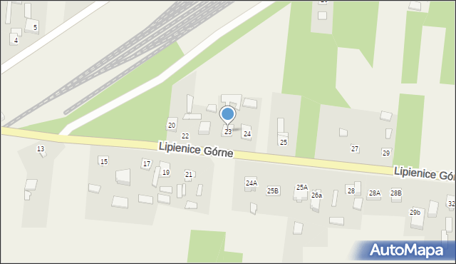 Lipienice Górne, Lipienice Górne, 23, mapa Lipienice Górne