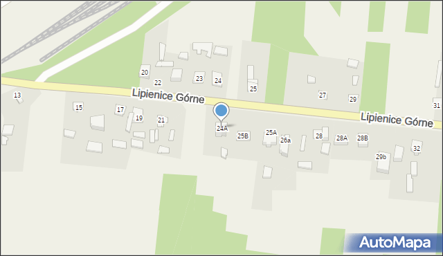 Lipienice Górne, Lipienice Górne, 24A, mapa Lipienice Górne