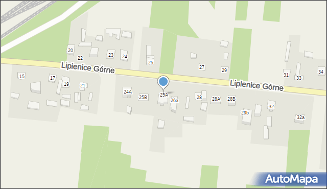 Lipienice Górne, Lipienice Górne, 25A, mapa Lipienice Górne