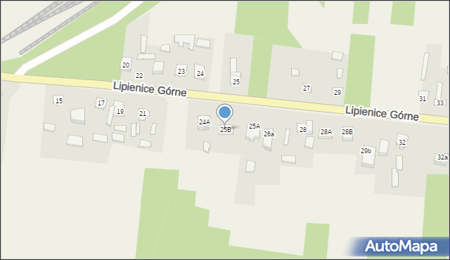 Lipienice Górne, Lipienice Górne, 25B, mapa Lipienice Górne