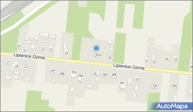 Lipienice Górne, Lipienice Górne, 27, mapa Lipienice Górne