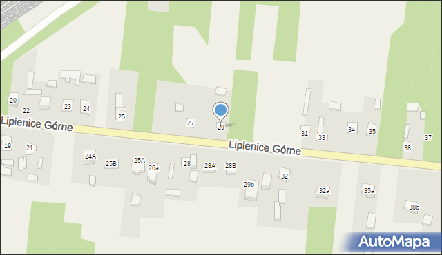 Lipienice Górne, Lipienice Górne, 29, mapa Lipienice Górne