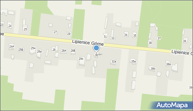 Lipienice Górne, Lipienice Górne, 32, mapa Lipienice Górne