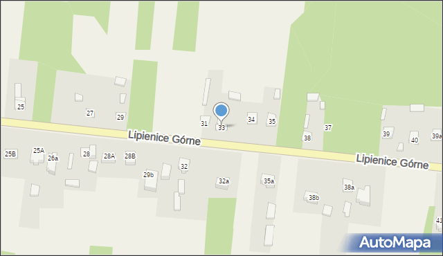 Lipienice Górne, Lipienice Górne, 33, mapa Lipienice Górne