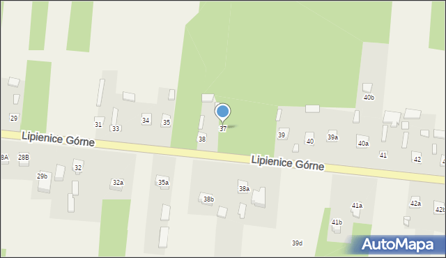 Lipienice Górne, Lipienice Górne, 37, mapa Lipienice Górne