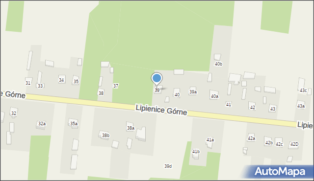 Lipienice Górne, Lipienice Górne, 39, mapa Lipienice Górne
