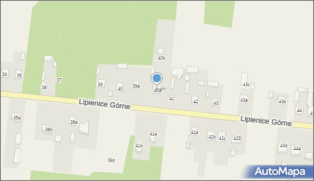 Lipienice Górne, Lipienice Górne, 40a, mapa Lipienice Górne