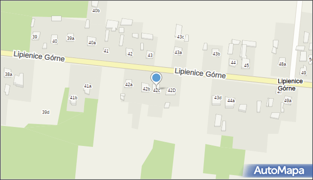 Lipienice Górne, Lipienice Górne, 42c, mapa Lipienice Górne
