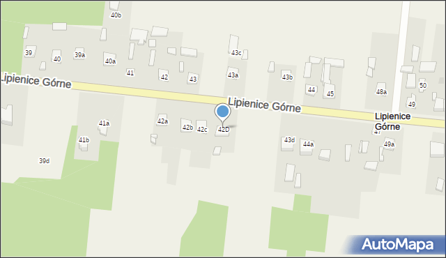 Lipienice Górne, Lipienice Górne, 42D, mapa Lipienice Górne